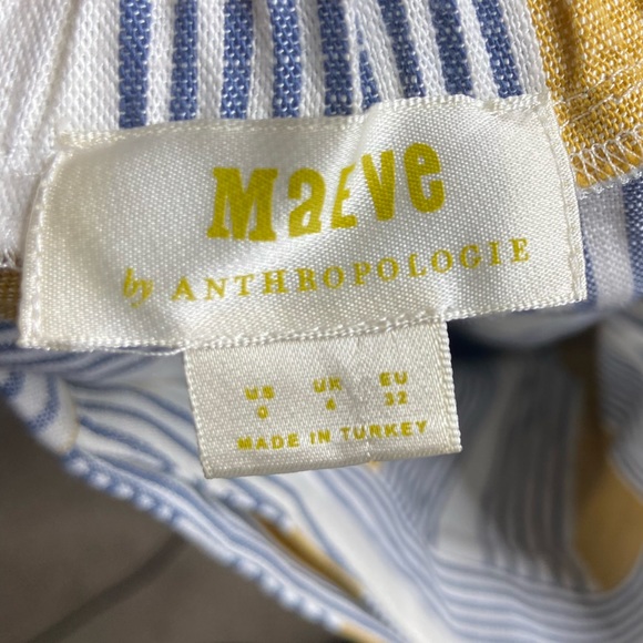 Maeve Anthropologie Skirt Striped Wrap Midi Lagenlook Coastal - Picture 12 of 13